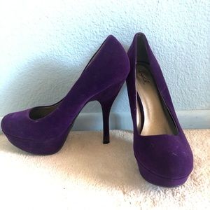 Purple Suede Stilettos 9